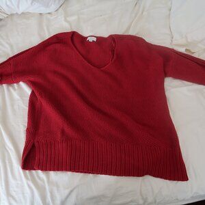Lucky Brand Red Pullover Sweater